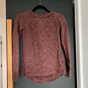 Toad & Co Sweater with Elbow Patches (Red & Grey)